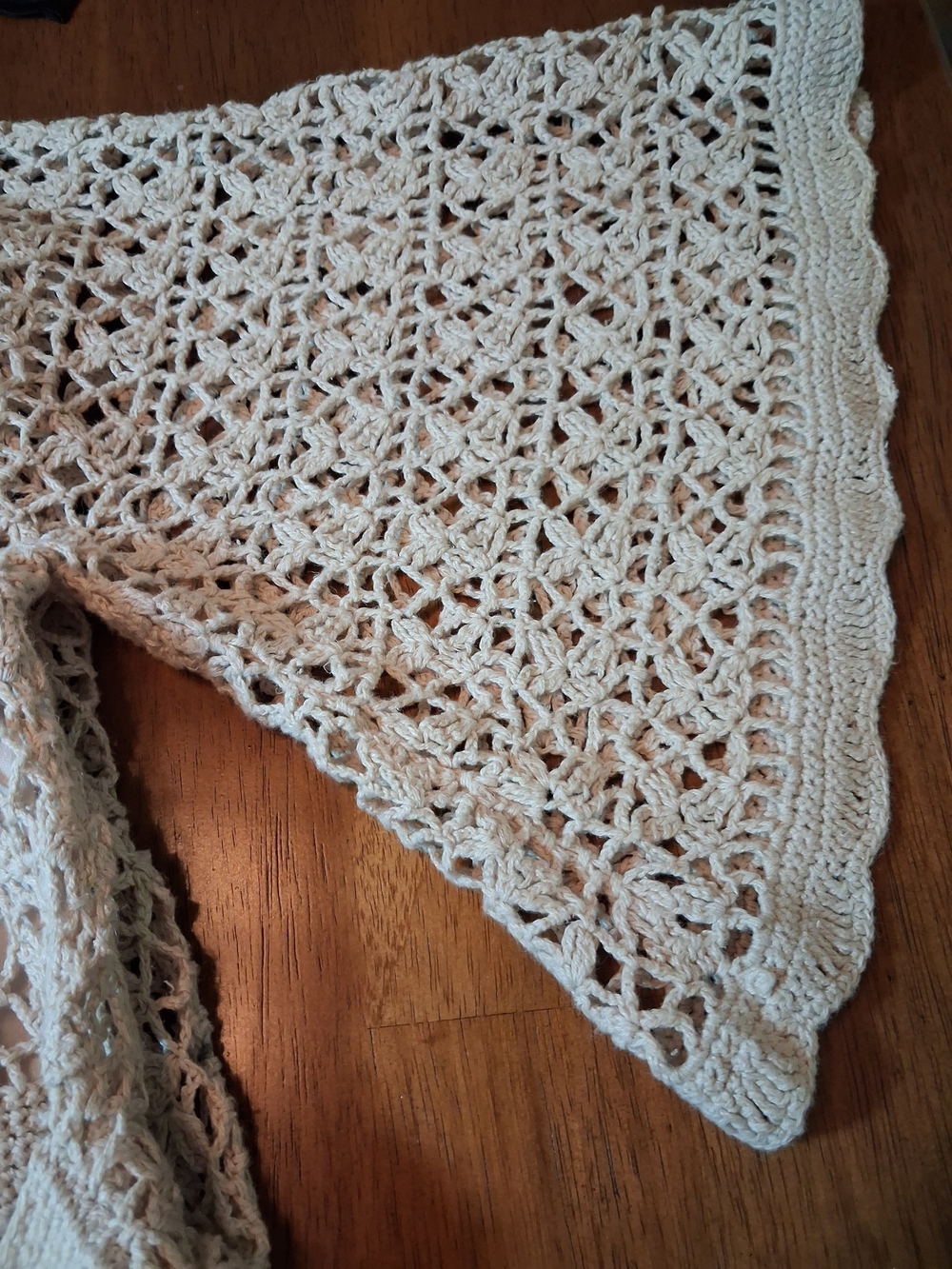 Cami Crochet V-Neck Overlay Dress in Cream - Picture 9 of 13